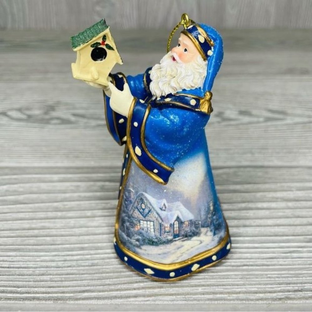 Thomas Kinkade Heirloom Santa ornament old world Santa with bird house Christmas